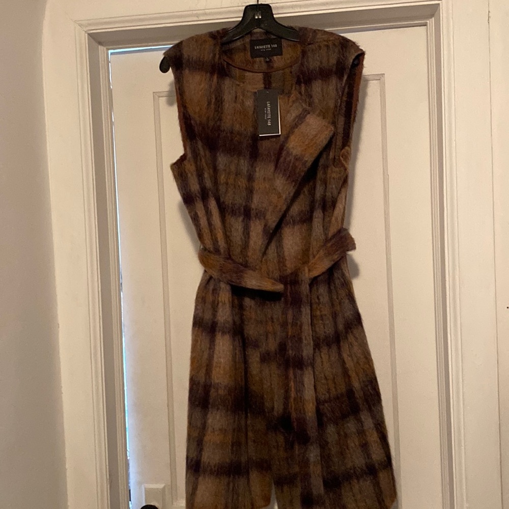 Lafayette 148 New York Wool Alpaca Woven in Italy Agnona Long Vest New WithTags
